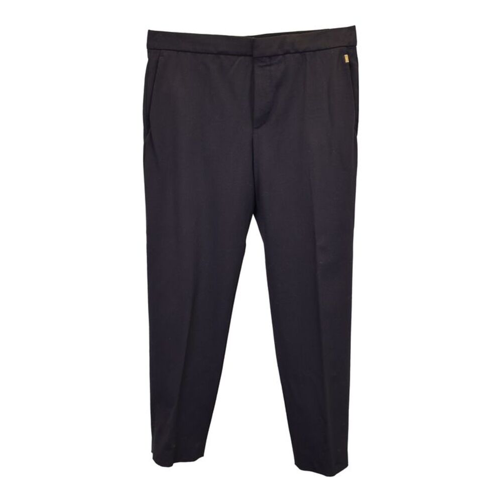 Chloe Straight-Leg Trousers in Black Virgin Wool